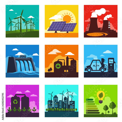 Renewable Energy Sources: Wind, Solar, Hydro, and Hydrogen Power