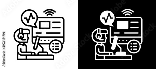 Process Monitoring whiteblack icon