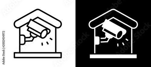 Security Monitoring whiteblack icon
