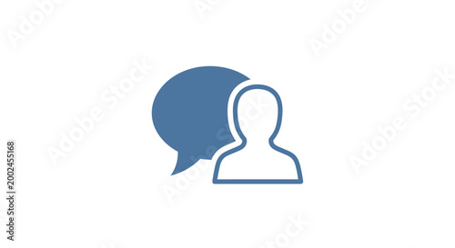 Foto Person Talking in Speech Bubble.