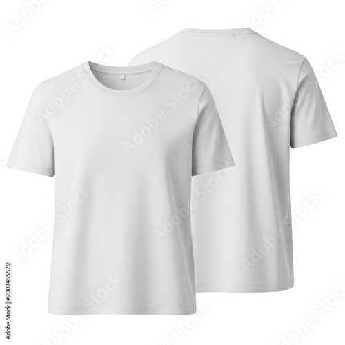 White t-shirt isolated on transparent background