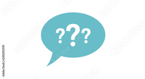 Question marks in speech bubble uncertainty concept ai dashboard data visualization futuristic interface analytics UI digital technology