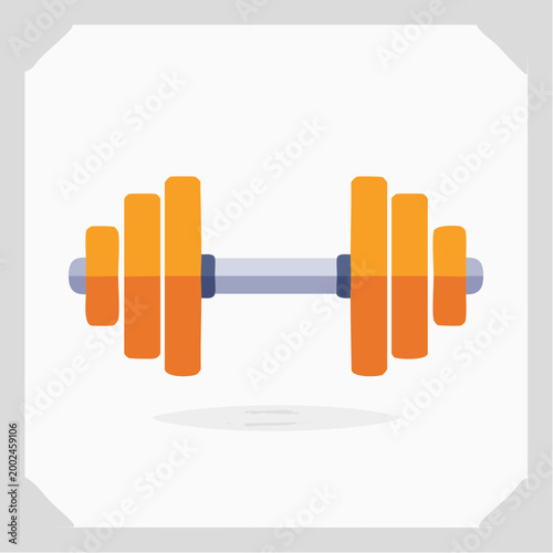 Flat Design Dumbbell Icon