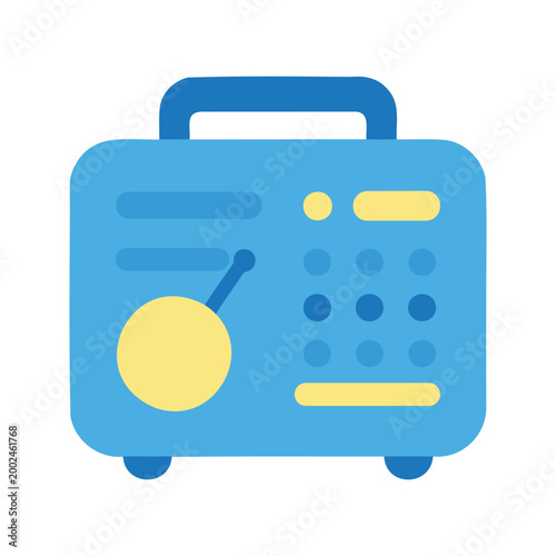 Portable radio with knob and buttons offers nostalgic and functional appeal