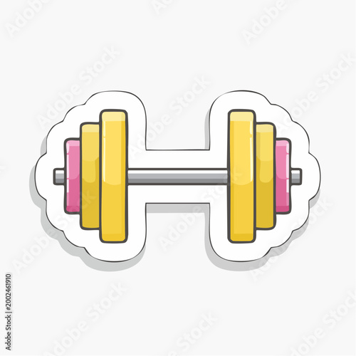 Cartoon Dumbbell Icon
