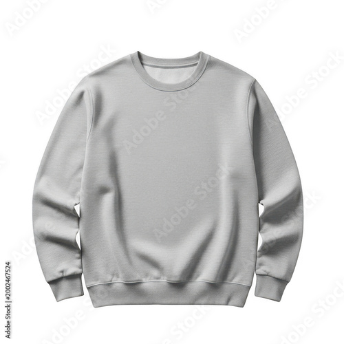 Gray sweatshirt isolated on transparent background