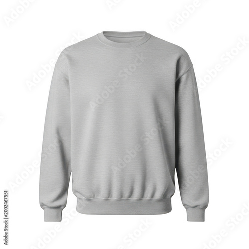 Gray sweatshirt isolated on transparent background