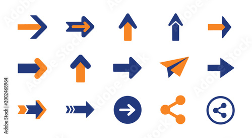 Set of various directional arrows and icons for design and communication Free Download Set of various directional arrows and icons for design and communication - GFXLoad