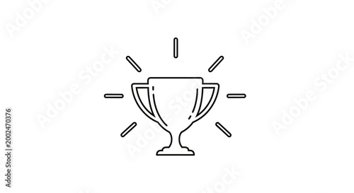 Quadro em tela Trophy Cup Icon Symbol.