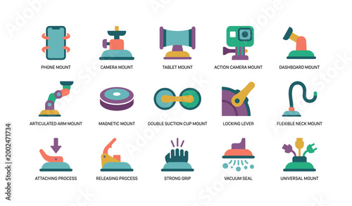 Mount icons showing various mount types and attachment processes