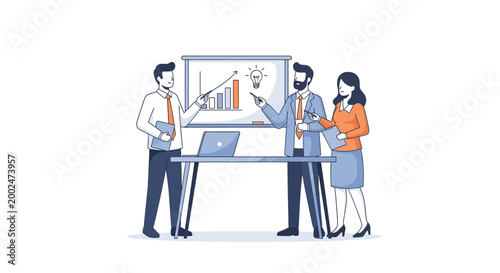 Business people discussing in meeting.