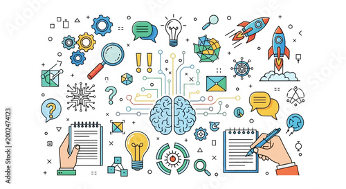 Creative ideas and innovation concept.