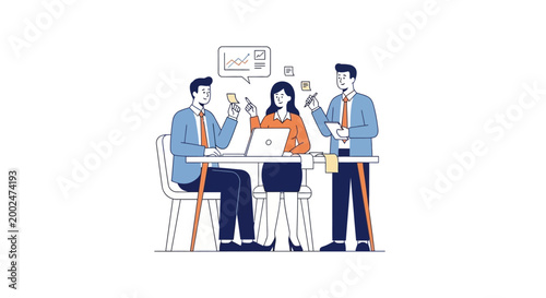 Business people discussing in meeting.