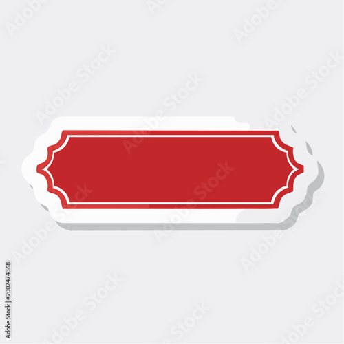 Free Download Red Decorative Banner with Ornate Edges - GFXLoad