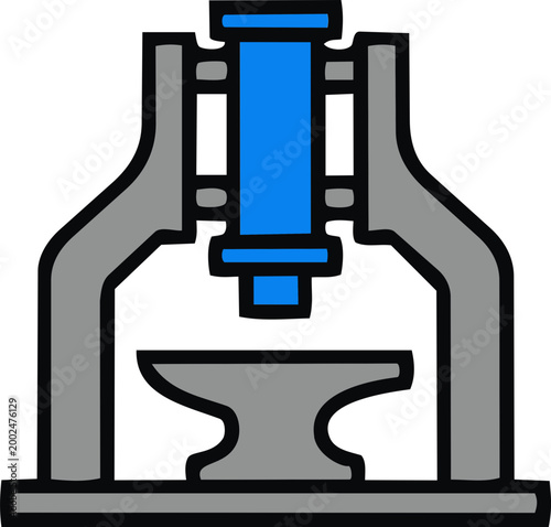 Blacksmith anvil vector icon flat design