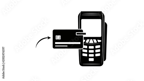 Mobile phone with credit card.