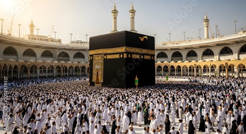 The kaaba in mecca a sacred site during hajj pilgrimage