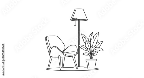 Minimalist drawing of a chair.