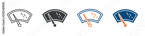 Obraz na plátně Wiper Icon Set Multiple Style Collection