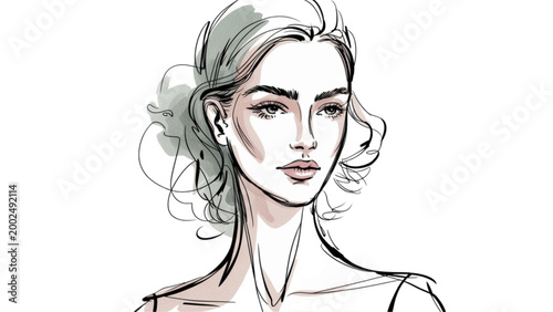 Black and white sketch of a man thinking with hand on chin Vector