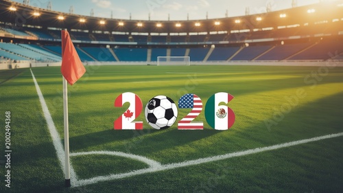 Vibrant Retro Style Football World Cup Themed Graphic with Bold Red Yellow Accents for Sports Marketing Social Media Banners and Event Promotions