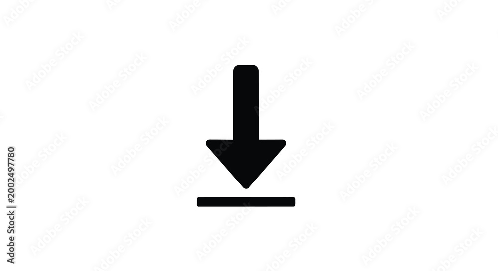Fototapeta premium download icon silhouette high quality professional detailed modern