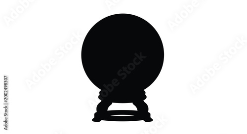 crystal ball on stand silhouette high quality professional