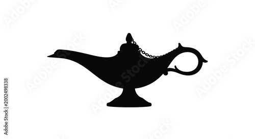 magical lamp silhouette high quality professional detailed modern