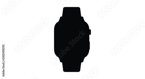 smartwatch silhouette on white background high quality professional
