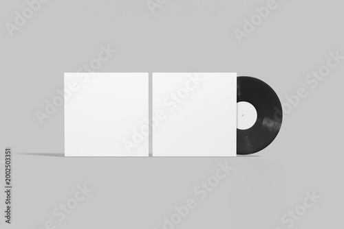 Quadro su tela Isolated Vinyl Record Album Covers Mockup Presentation Design
