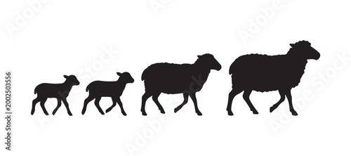 qurban sheep silhouette illustration design