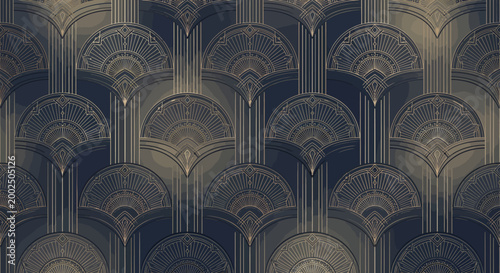 Luxurious Art Deco Seamless Pattern for Premium Brand Identity and High-End Gala Event Design
