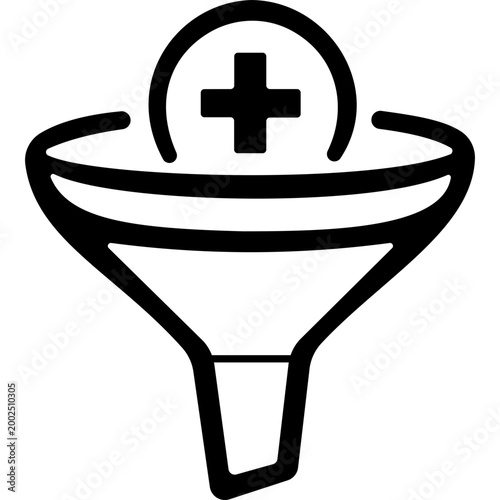 Data Filter Funnel Plus Icon
