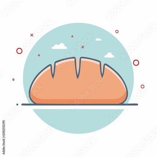 Stylized Loaf of Bread Icon