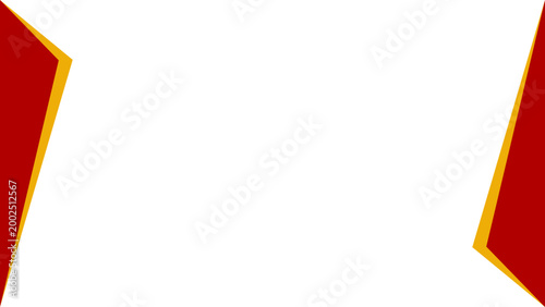 Background white with red and yellow triangles. Vector can be used for banners, posters, power points, certificate, templates, slides, etc.