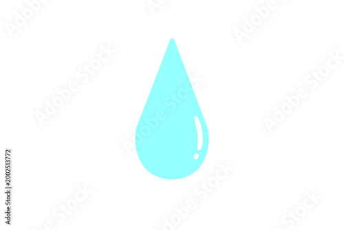 水色の水滴のイラスト