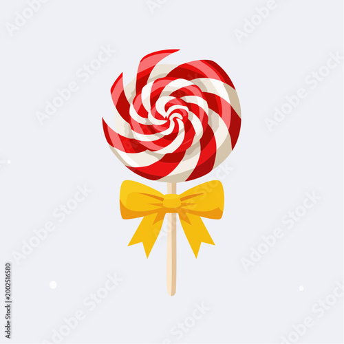 Swirl Lollipop with Yellow Bow