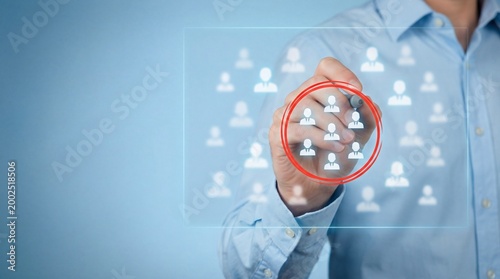 Businessman holding digital email communication network concept with online messaging technology