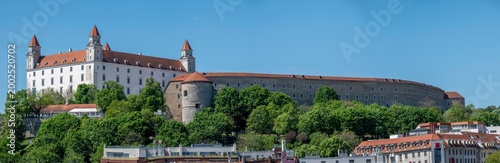 Photography Panoramic view of Bratislava castle. Bratislavsky hrad. Slovakia.