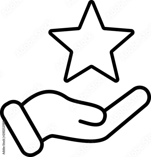 Black benefit icon - outline