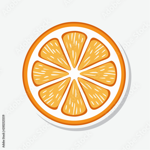 Stylized illustration of a fresh orange slice