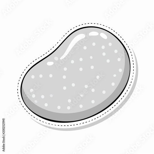 Stylized Illustration of a Single Potato