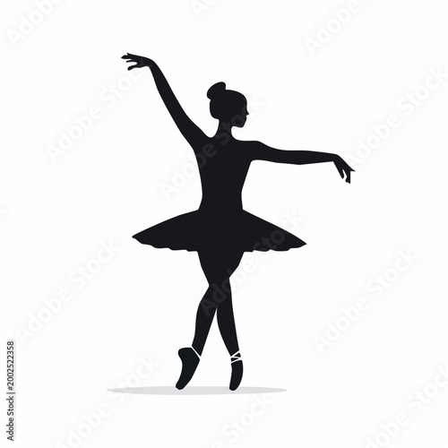 Silhouette of a ballerina in a graceful pose