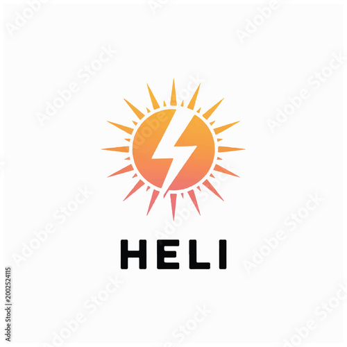 Foto Heli Logo With Lightning Bolt.