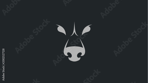 Minimalist Wolf Face Silhouette Logo Design