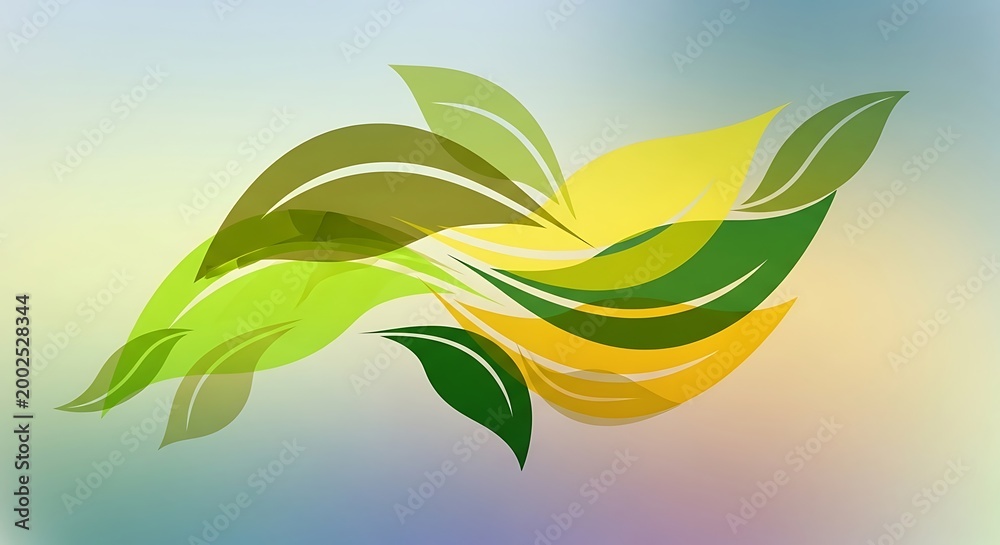 Obraz premium Green Leaves Abstract.