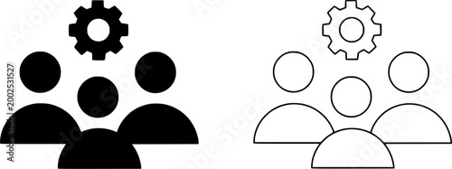 Human interaction icon. Symbol collaboration, communication, networking, and partnership for corporate. Vector illustration.