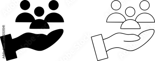 Human interaction icon. Symbol collaboration, communication, networking, and partnership for corporate. Vector illustration.