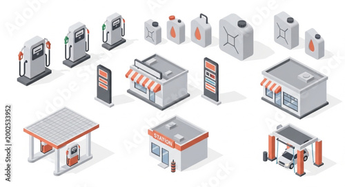 Isometric Illustration of Modern Retail Store and Shopping Environment.