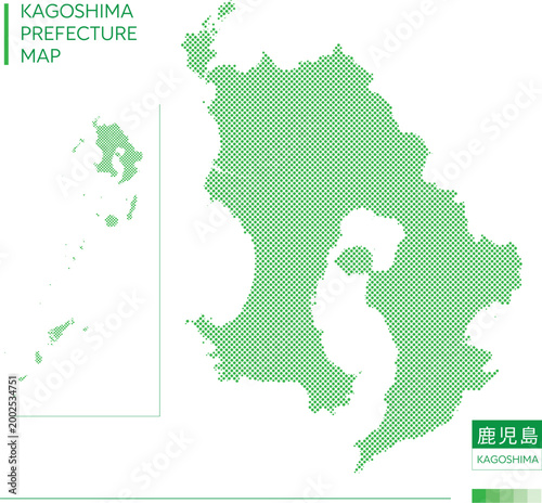 鹿児島県・Kagoshima(ドット地図)